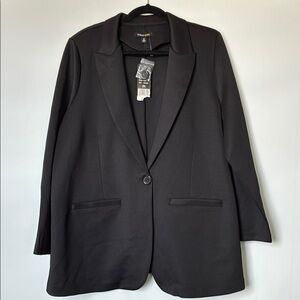 Robert Louis Women's Black Blazer Jacket Lightweight